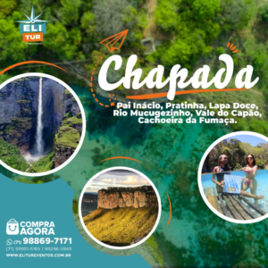 Chapada Diamantina - Lençóis (Pratinha + Morro do Pai Inácio + Poço do Diabo + Gruta da Lapa Doce + Rio Mucugezinho + Cachoeira do Mosquito) Por R$ 799 02 a 05/abr