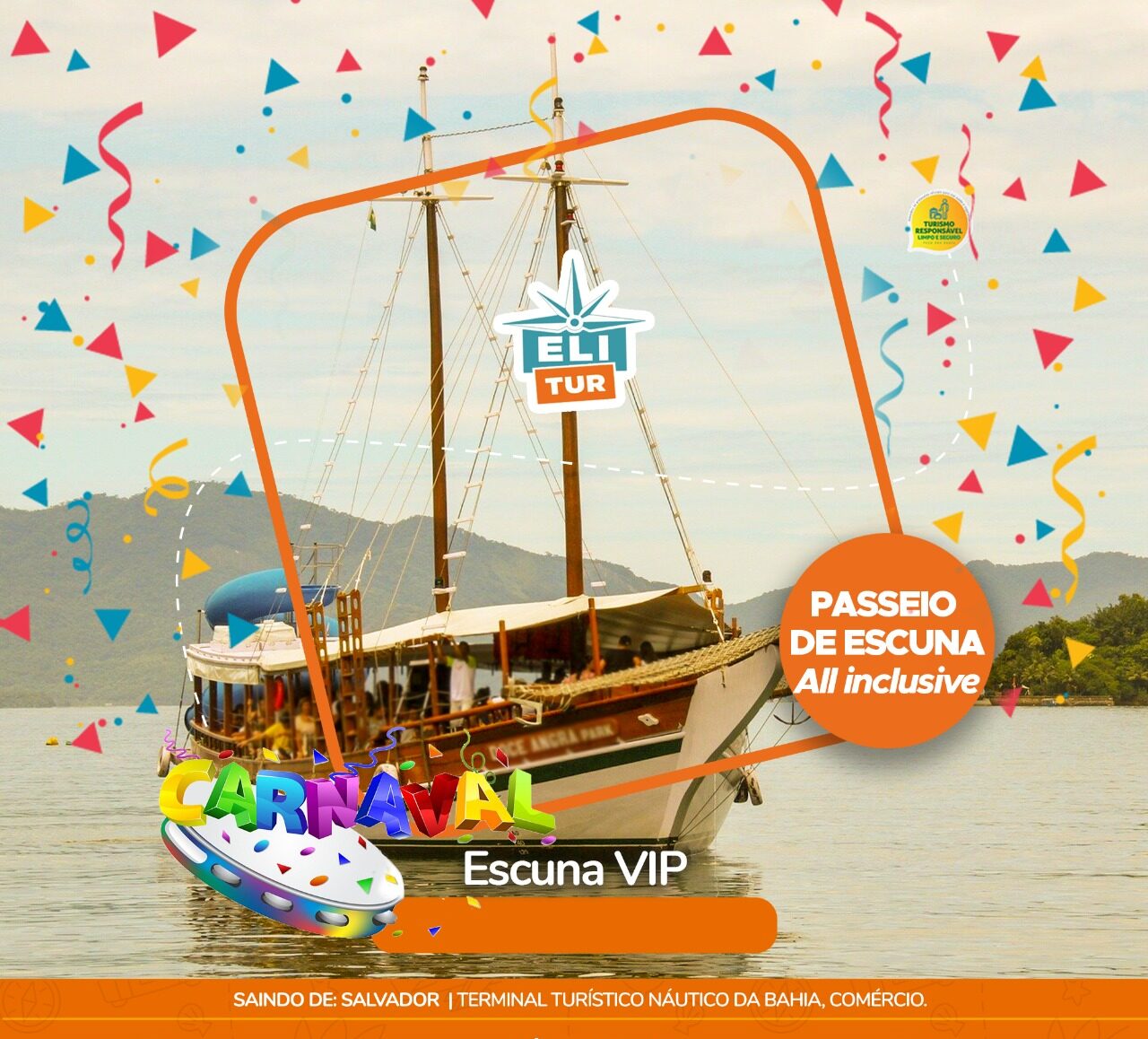 Escuna VIP - Carnaval Náutico Datas Disponíveis : * Sábado de Carnaval 14 de Fevereiro 2026