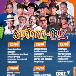 Forró: Cruz das Almas/BA / Bate Volta / São João 2025 /  EVENTO GRATUITO:  Datas Disponíveis 20,21,22,23 e 24 de Junho Por R$ 120